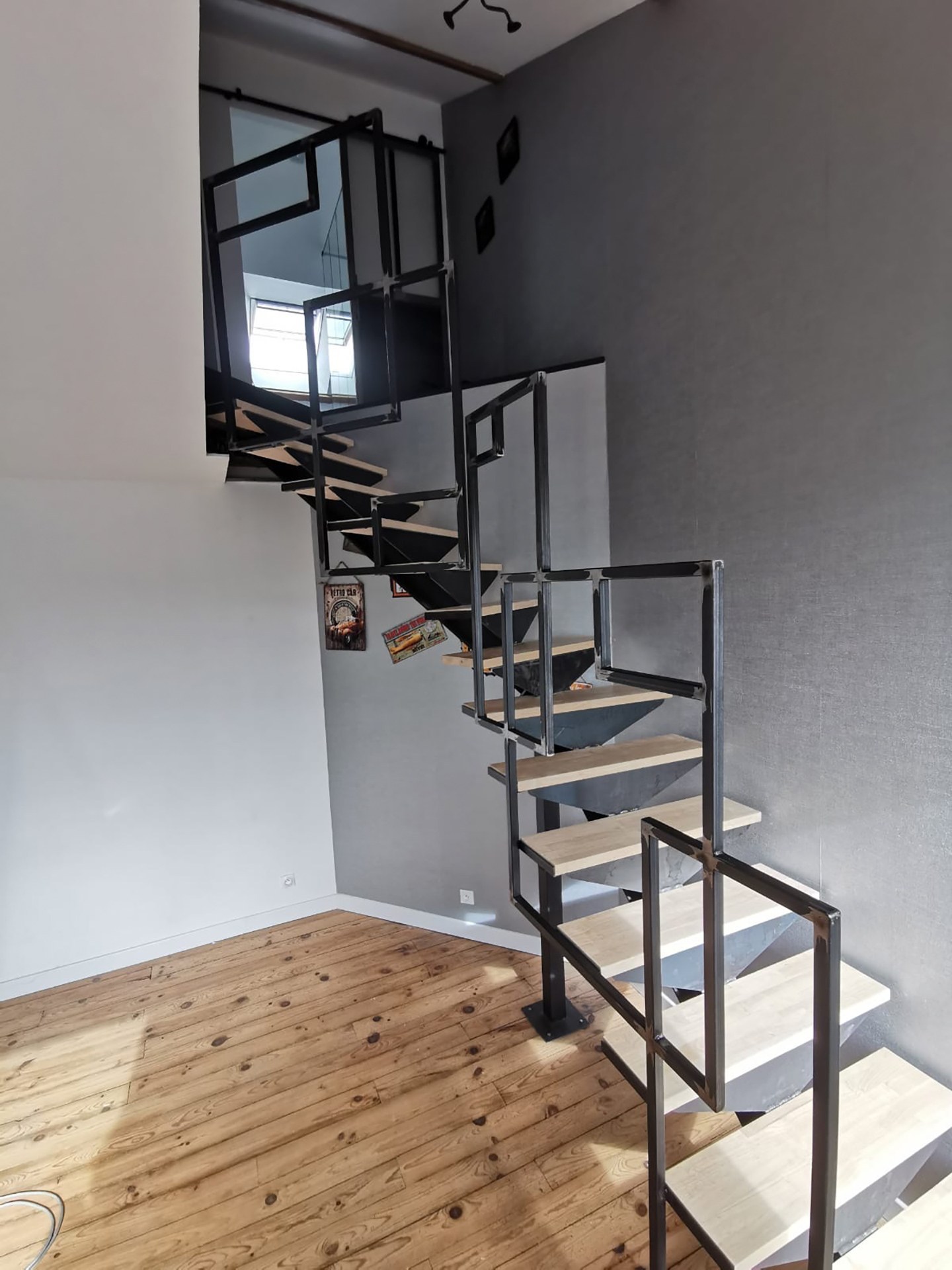 Escalier et main courante acier et bois – Pau 64