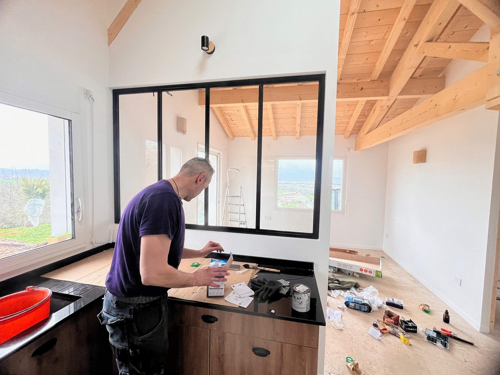 Pose verrière intérieure acier et verre – Pau 64