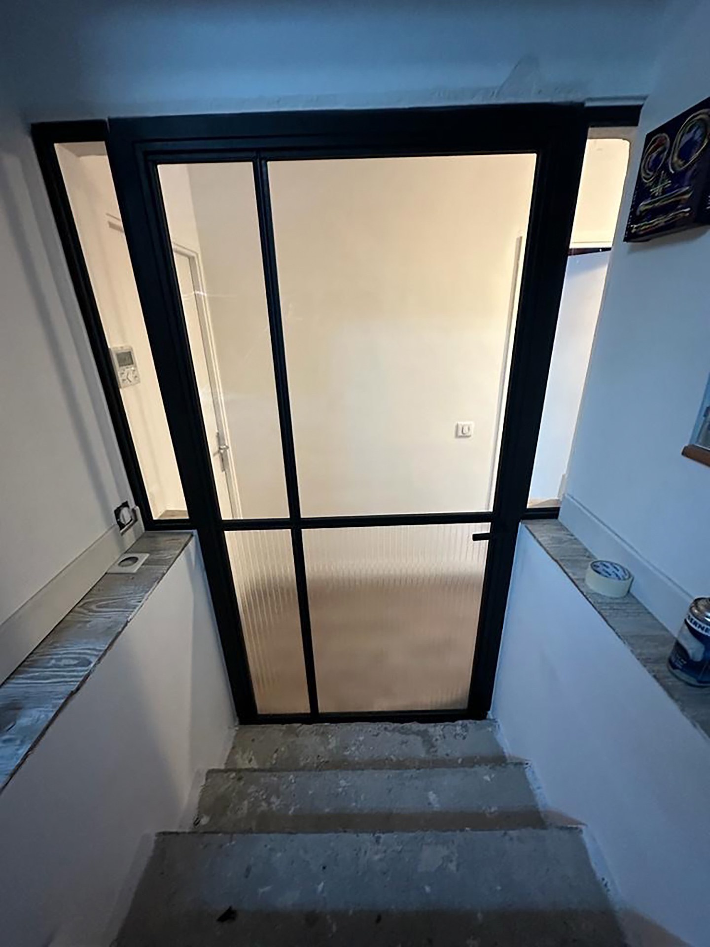 Verrière intérieure acier et verre avec porte – Pau 64