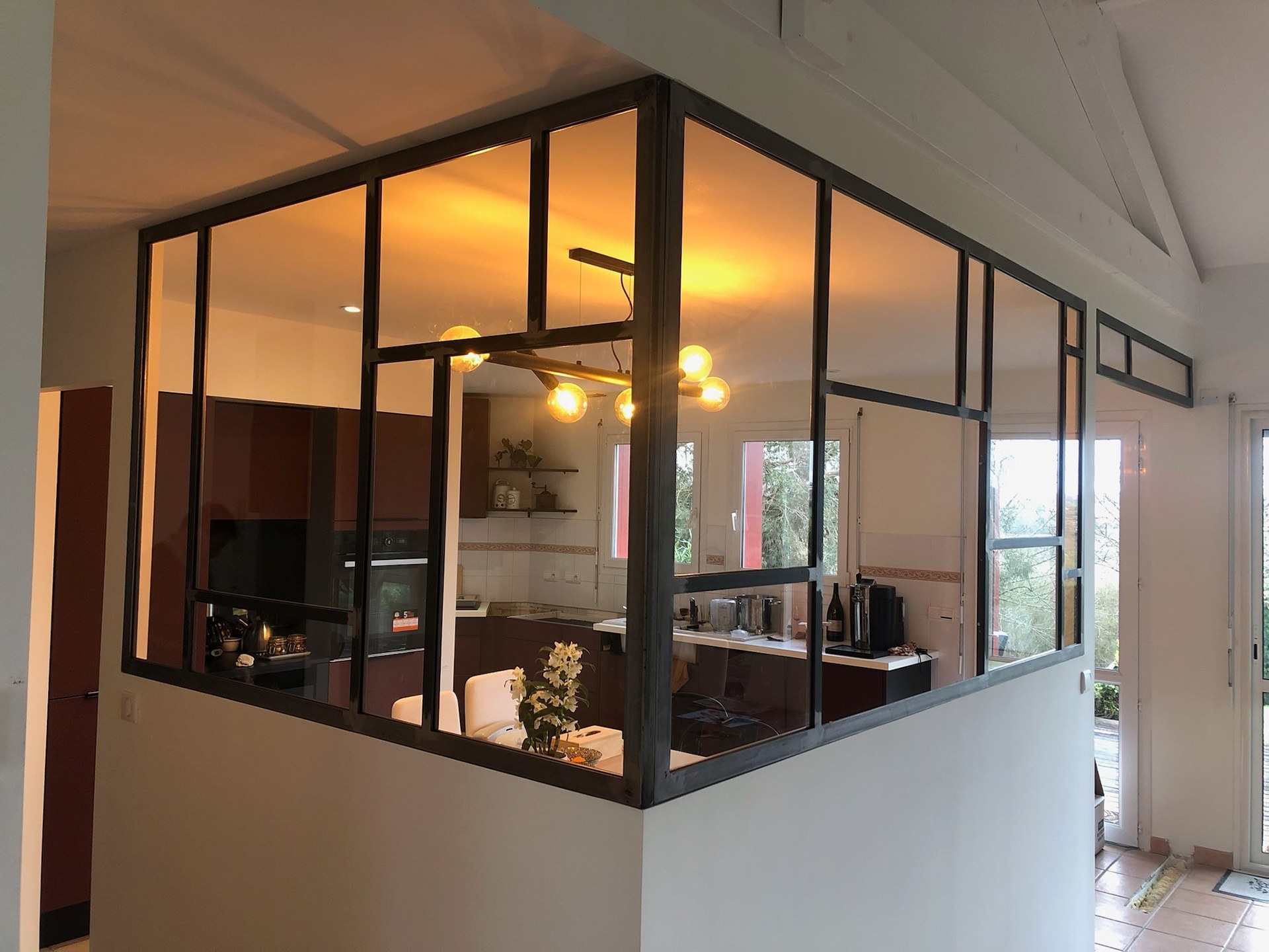 Verrière intérieure acier et verre – Pau 64