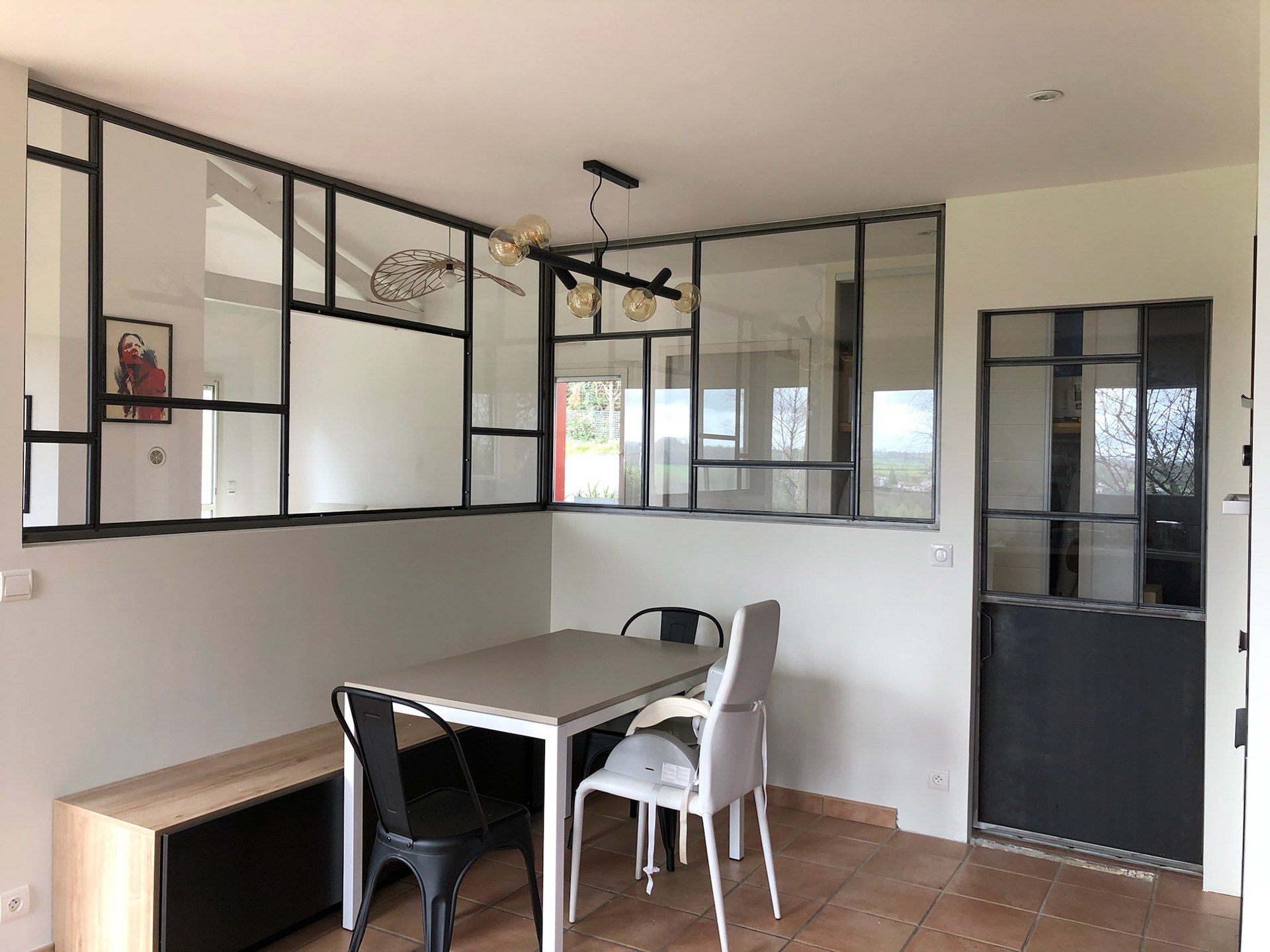 Verrière intérieure acier et verre – Pau 64